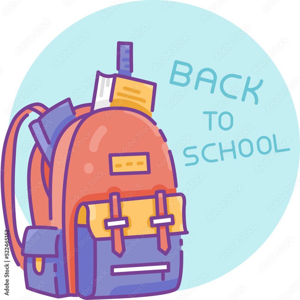 Obraz premium School flat icon