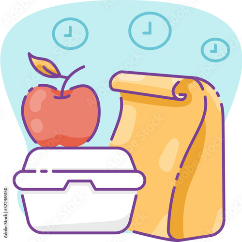 lunchtime flat icon
