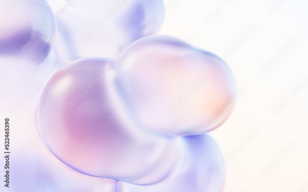 Transparent gradient bubbles, 3d rendering. Transparent gradient bubbles, 3d rendering.