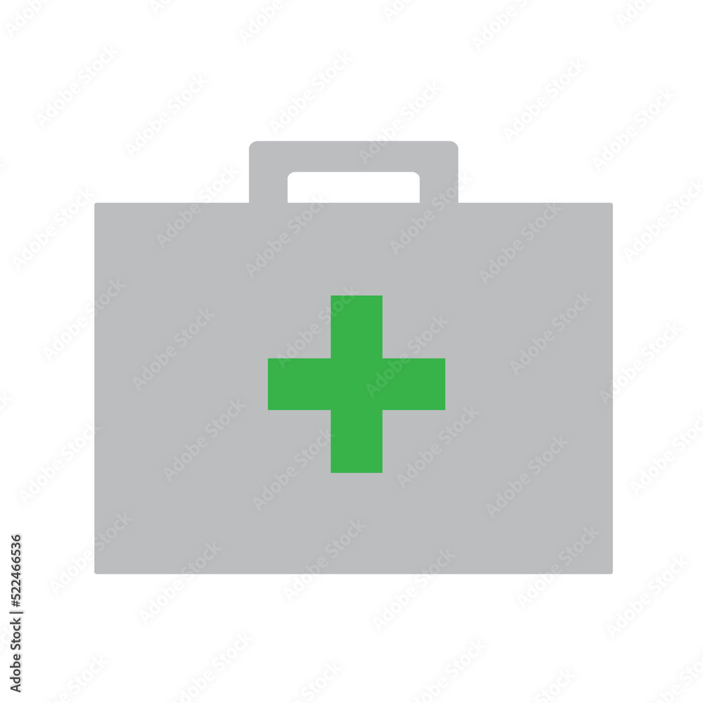 Obraz premium first aid kit icon, vector design element, green cross