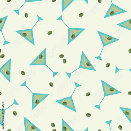 drinks vector martini glass pattern