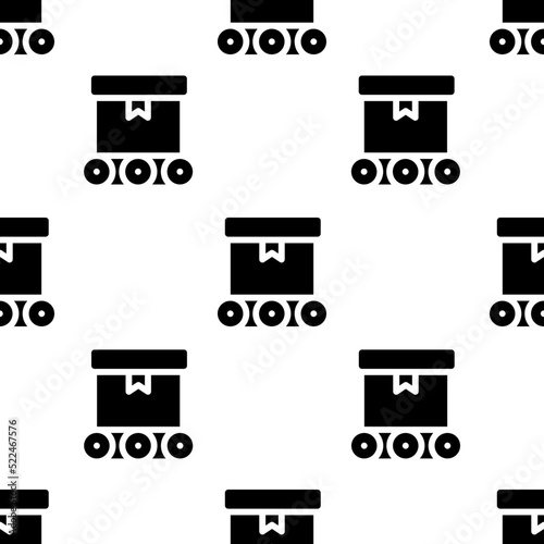 Single Conveyor pattern. Conveyor concept. filled trendy Vector seamless Pattern, background, wallpaper