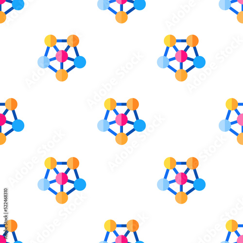 Single networking pattern. networking concept. flat trendy Vector seamless Pattern, background, wallpaper