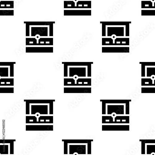 Single Arcade machine pattern. Arcade machine concept. filled trendy Vector seamless Pattern, background, wallpaper
