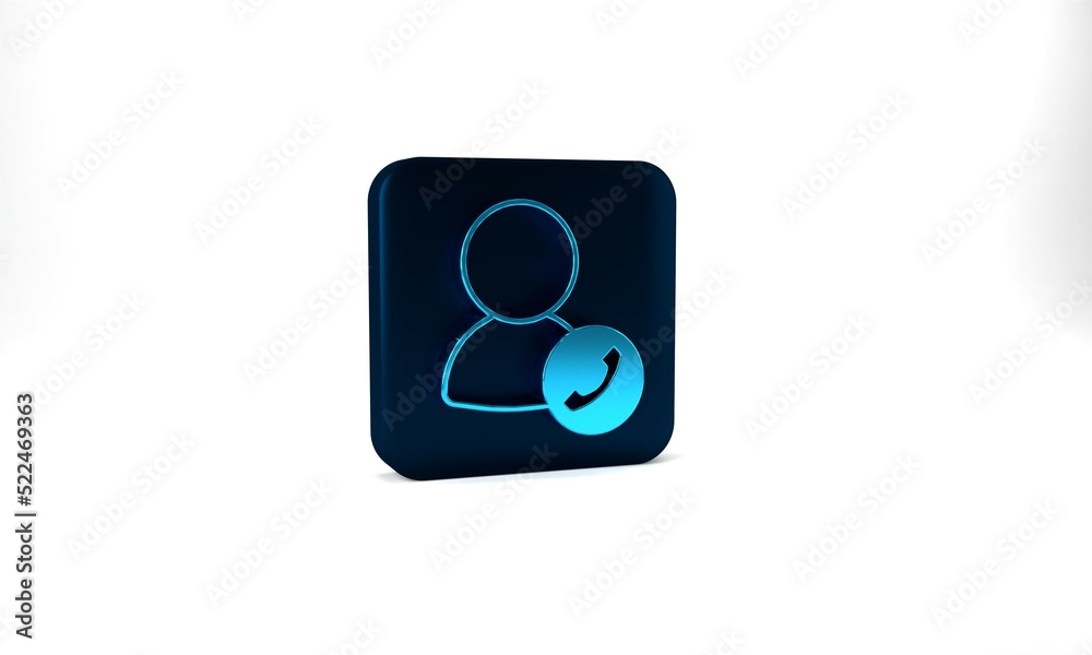 Blue Video chat conference icon isolated on grey background. Online meeting work form home. Remote project management. Blue square button. 3d illustration 3D render Blue Video chat conference icon isolated on grey background. Online meeting work form home. Remote project management. Blue square button. 3d illustration 3D render