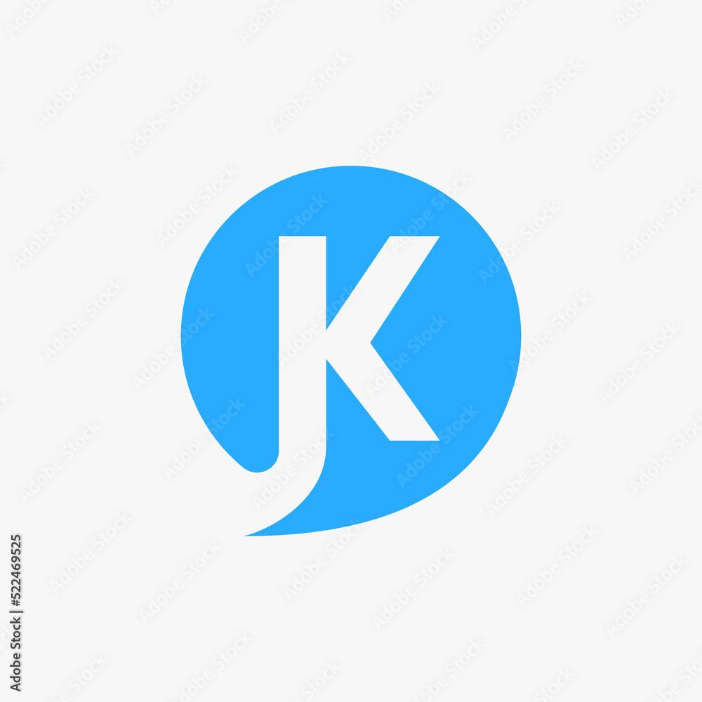 The letter K is wrapped in chat symbols or bubble talk in a simple way. A clean and sophisticated looking logo. The letter K is wrapped in chat symbols or bubble talk in a simple way. A clean and sophisticated looking logo.