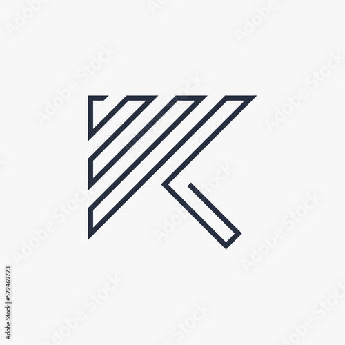 K Letter Up Arrow Logo