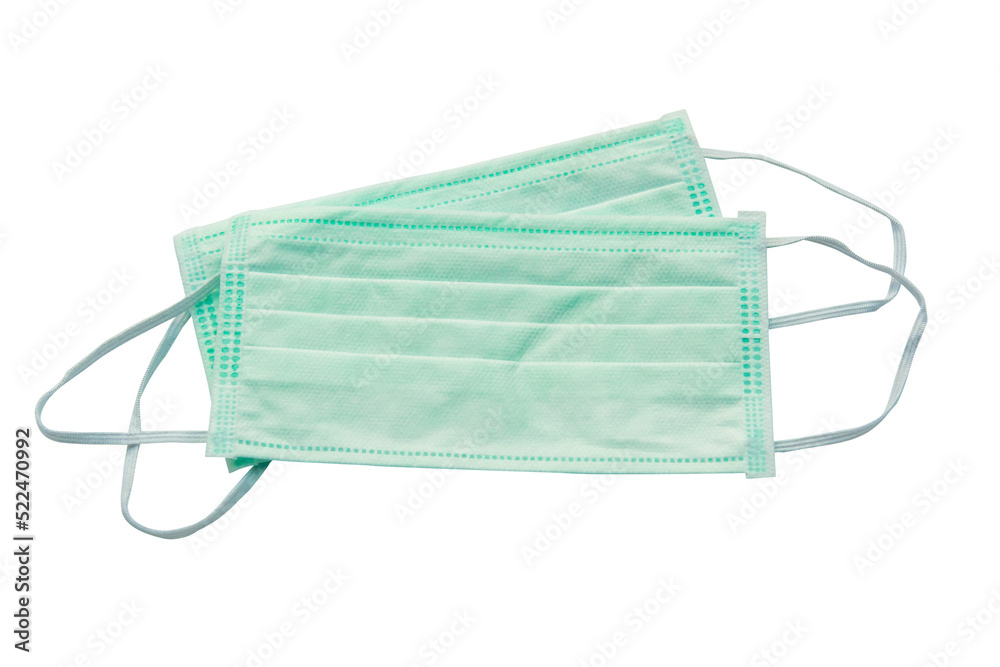 Medical mask isolated on white background Covid 19 protection. With clipping path Medical mask isolated on white background Covid 19 protection. With clipping path