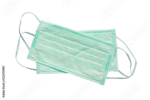 Medical mask isolated on white background Covid 19 protection. With clipping path