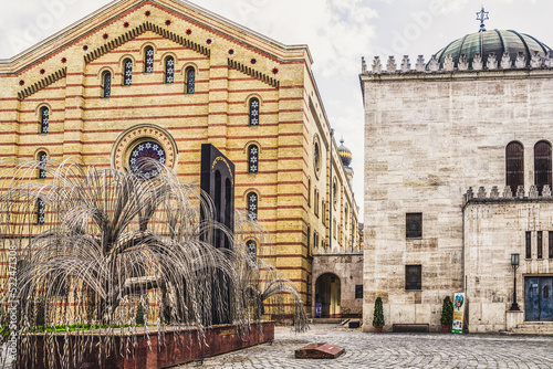 Photography Weeping willow memorial in Great synagogue in Budapest, Hungary