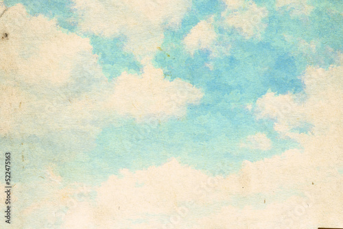 vintage watercolor clouds © vlntn