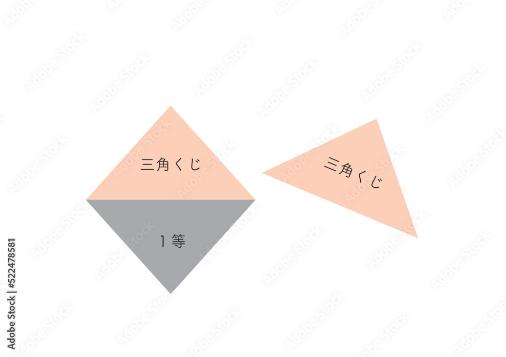 三角くじ、開いたところ 三角くじ、開いたところ