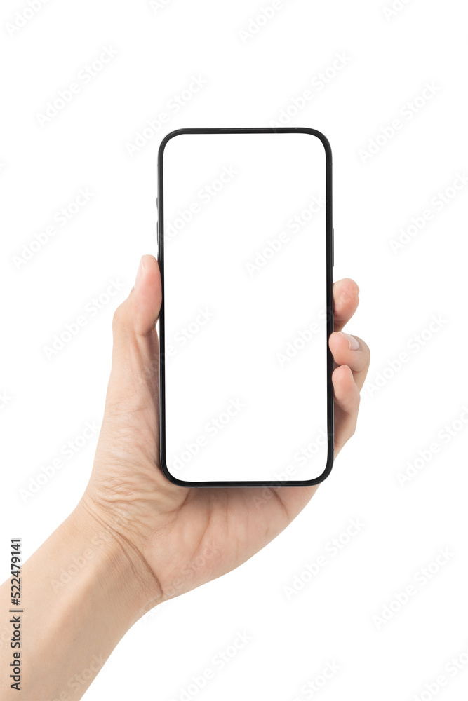 © Touchr - Hand holding the black smartphone with blank screen, Can use mock-up for your application or website design project. © Touchr - Hand holding the black smartphone with blank screen, Can use mock-up for your application or website design project.