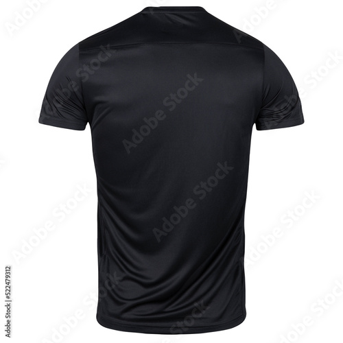 Black sport t-shirt mockup, Cutout.