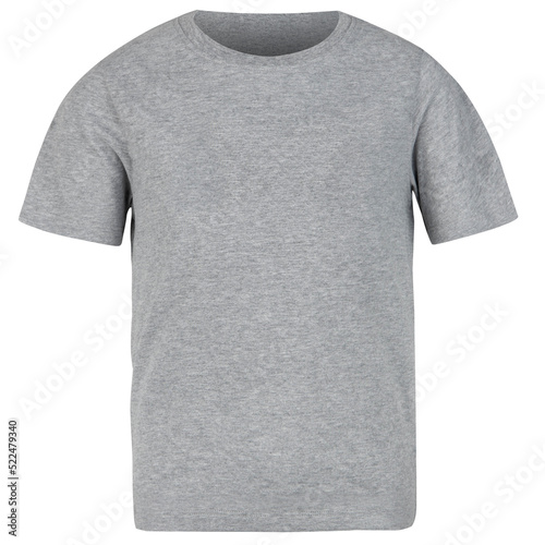 Grey kids t-shirt mockup, Cutout. © Touchr