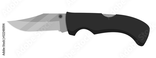 Jackknife knife. Cute jackknife knife isolated on white background. Vector illustration