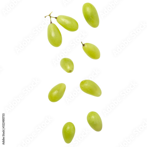 Wallpaper Mural Falling green grapes mockup, Cutout. Torontodigital.ca