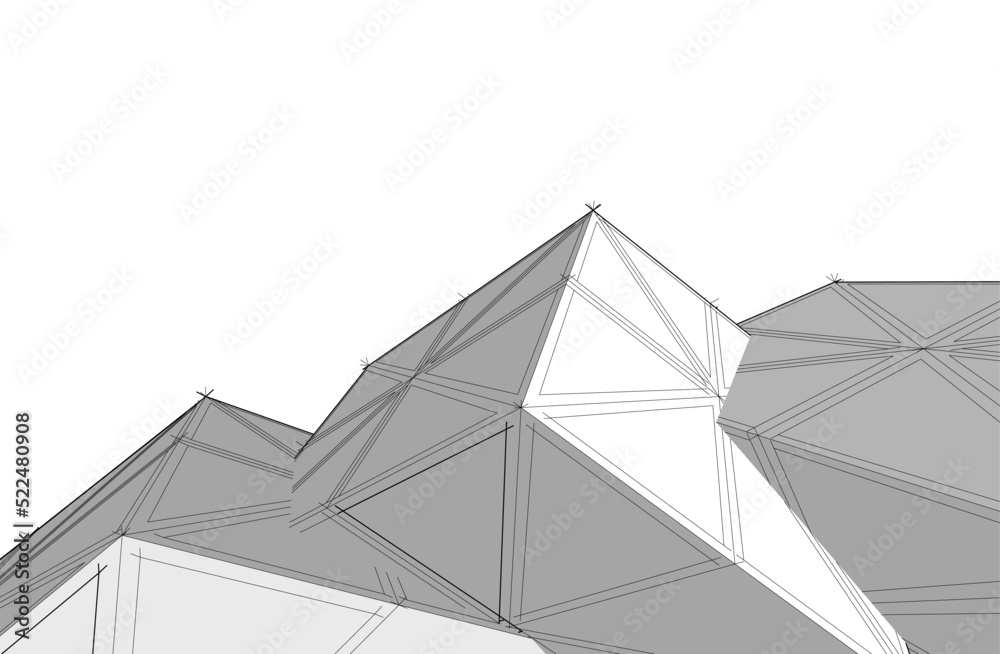 abstract architecture vector 3d illustration abstract architecture vector 3d illustration