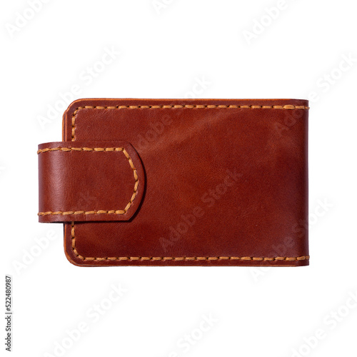 Luxury craft business card holder case made of leather. © BY-_-BY