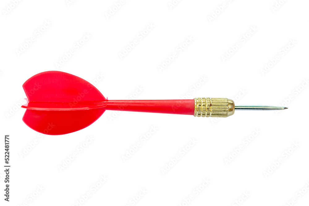 Red and dart Isolated on White Background with clipping path Red and dart Isolated on White Background with clipping path