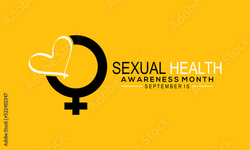 Vector illustration on the theme of Sexual Health awareness month vector banner, poster, card, background design. Observed on September each year.