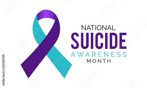 Vector illustration on the theme of National suicide prevention month observed each year during September banner, Holiday, poster, card and background design. photo