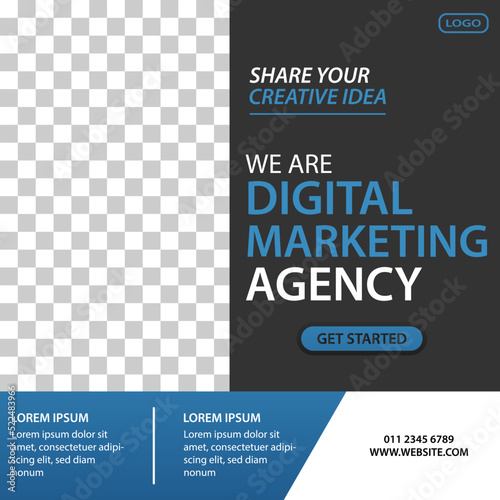 Digital marketing agency social media templates banner.