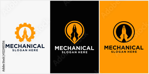 engine repair mechanic logo, Service, maintenance, Automotive and motorcycle repair shop logos and cars