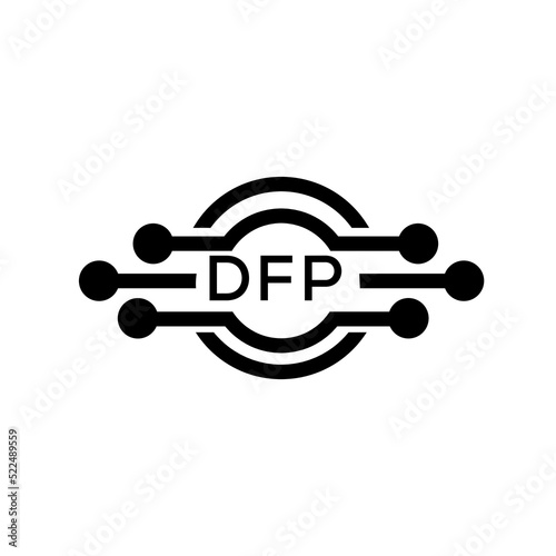 DFP letter logo. DFP best white background vector image. DFP Monogram logo design for entrepreneur and business.
