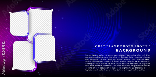illustration of an chat frame background with text for sign corporate, advertisement business, social media post, billboard agency advertising, ads campaign, motion video, landing page, website header