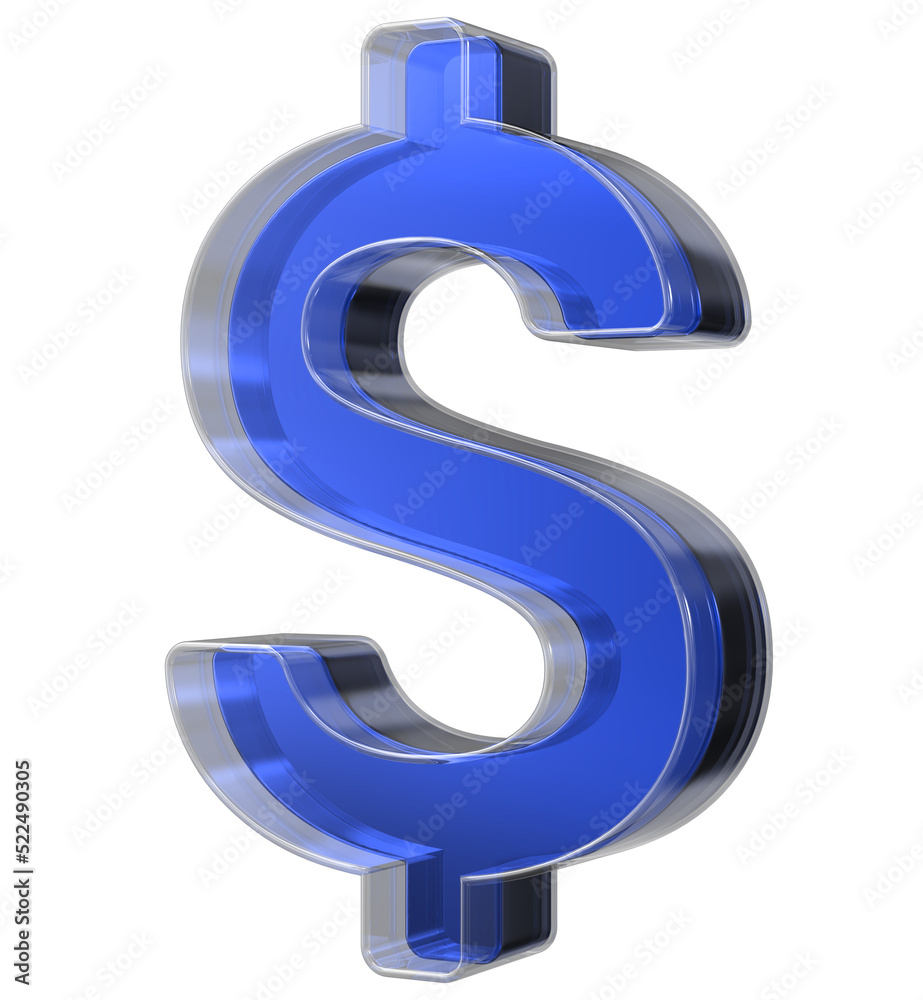 Naklejka premium dollar sign isolated on white