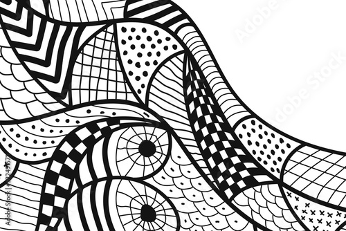 Abstract vector contemporary doodle sketch illustration.