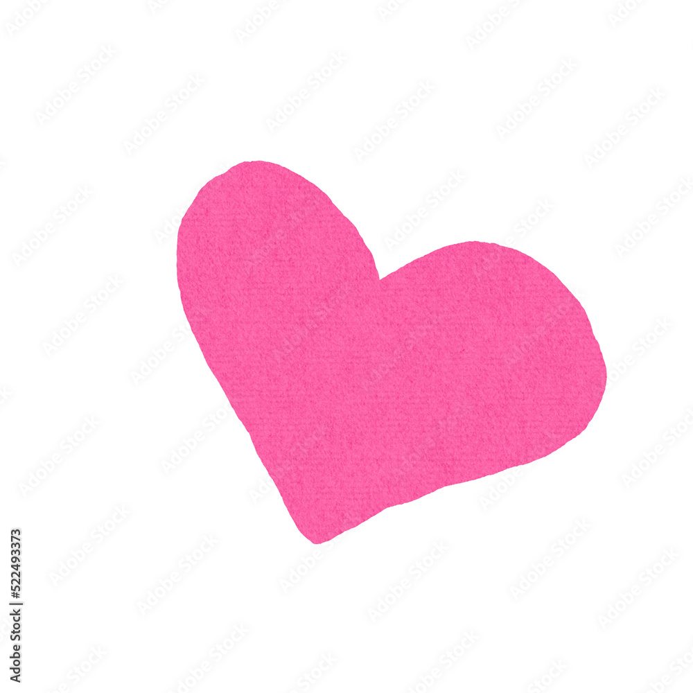 Pink heart watercolor
