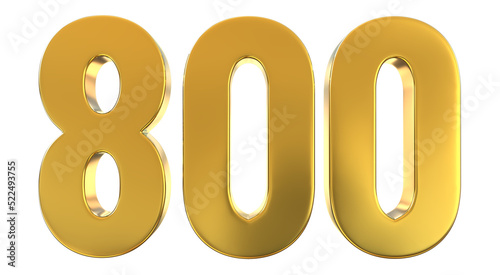 3d golden number 800