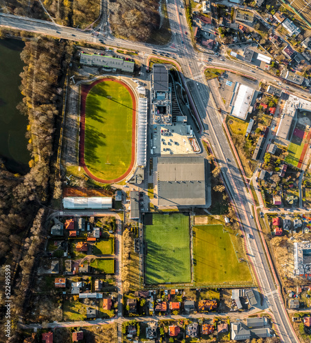 Football stadion, city top down © Marcin Ziółkowski
