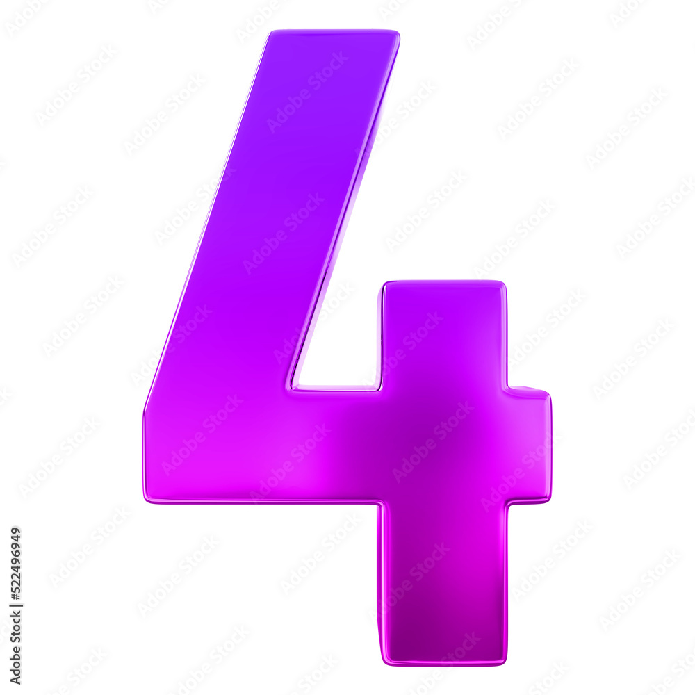 Obraz premium 3d number 4