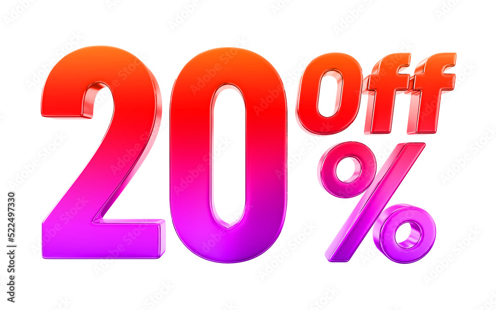 rendering of a 20 discount