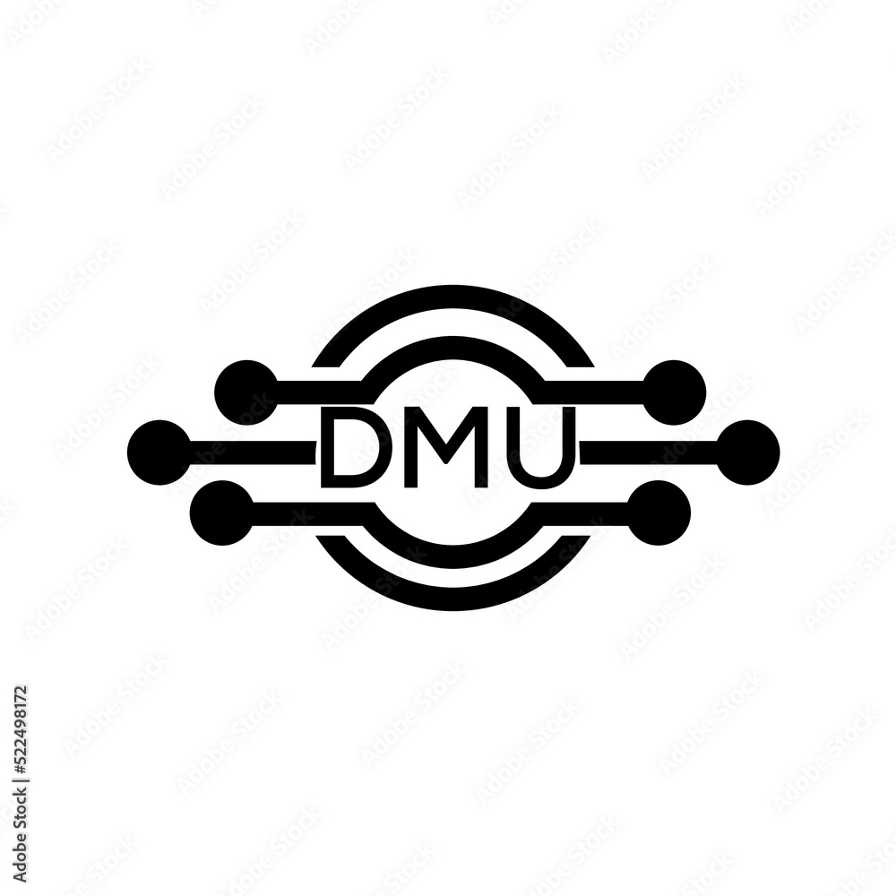 DMU letter logo. DMU best white background vector image. DMU Monogram