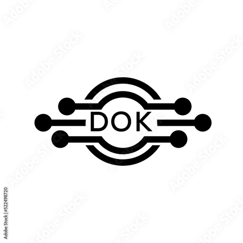 DOK letter logo. DOK best white background vector image. DOK Monogram logo design for entrepreneur and business.	
