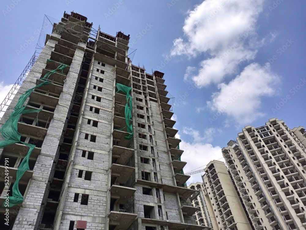 Fototapeta premium under construction residential building project