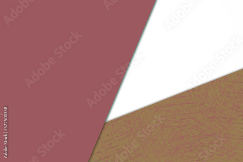 Plain vs textured light pastel shades of pink peach yellow green and white color papers intersecting to form a triangle shape for cover design vector