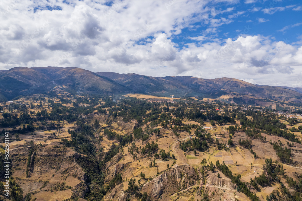 Panoramic view of the mountainous landscape of Ayacucho.
