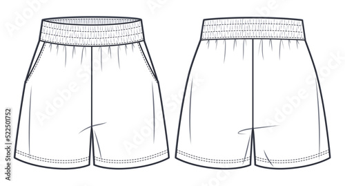 Photo Unisex sweat Shorts technical fashion illustration
