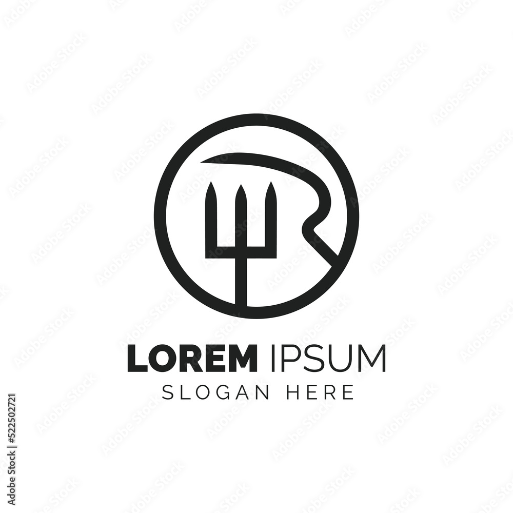 Trident initial r logo design template icon vector inspiration Trident initial r logo design template icon vector inspiration