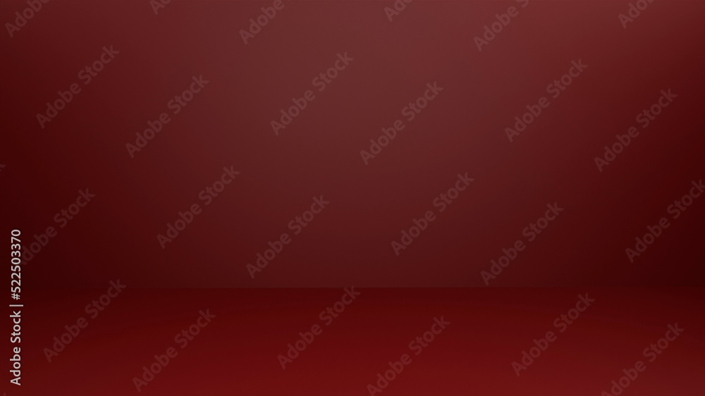 burgundy photography studio background for products 3d rendering