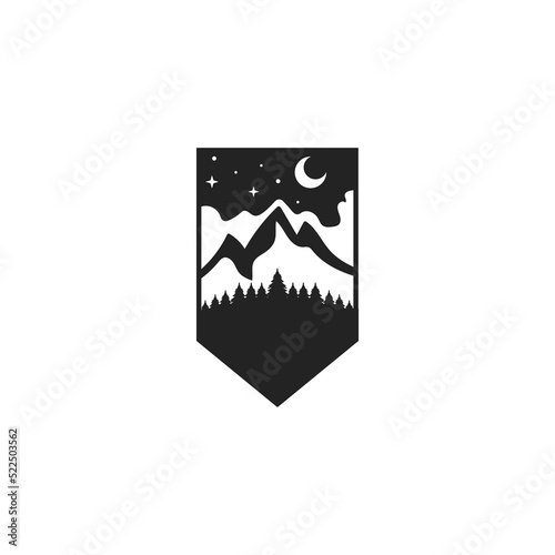 Mountain logo design template icon vector inspiration