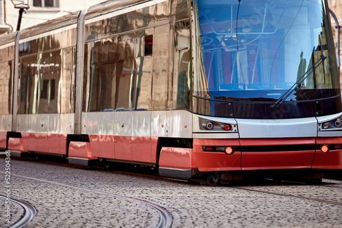 Tram public transportation in Praha, Czech republic. photo