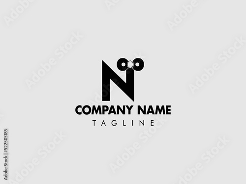 N letter business logo design eps 10