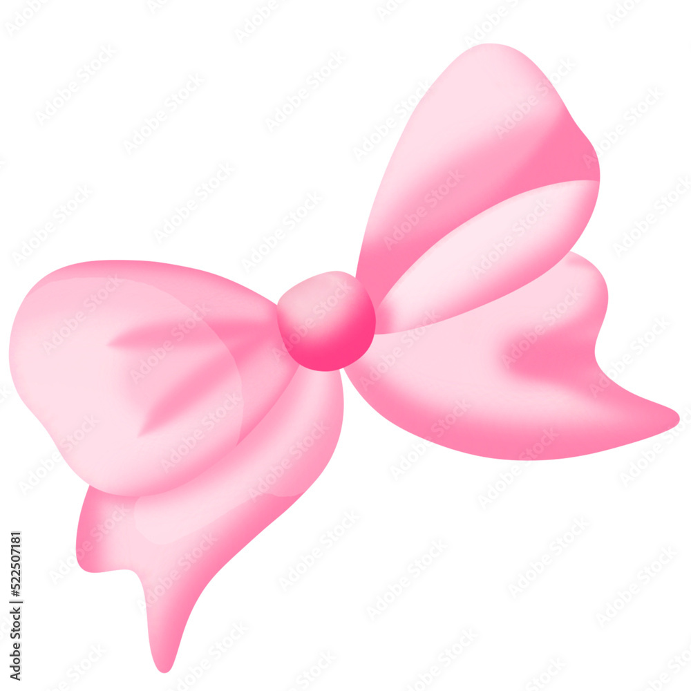 Pink Bow watercolor