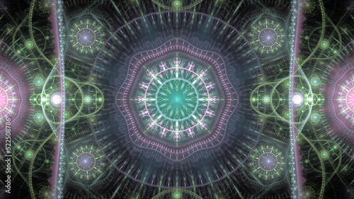 Multicolored texture in the form of a star on a dark background